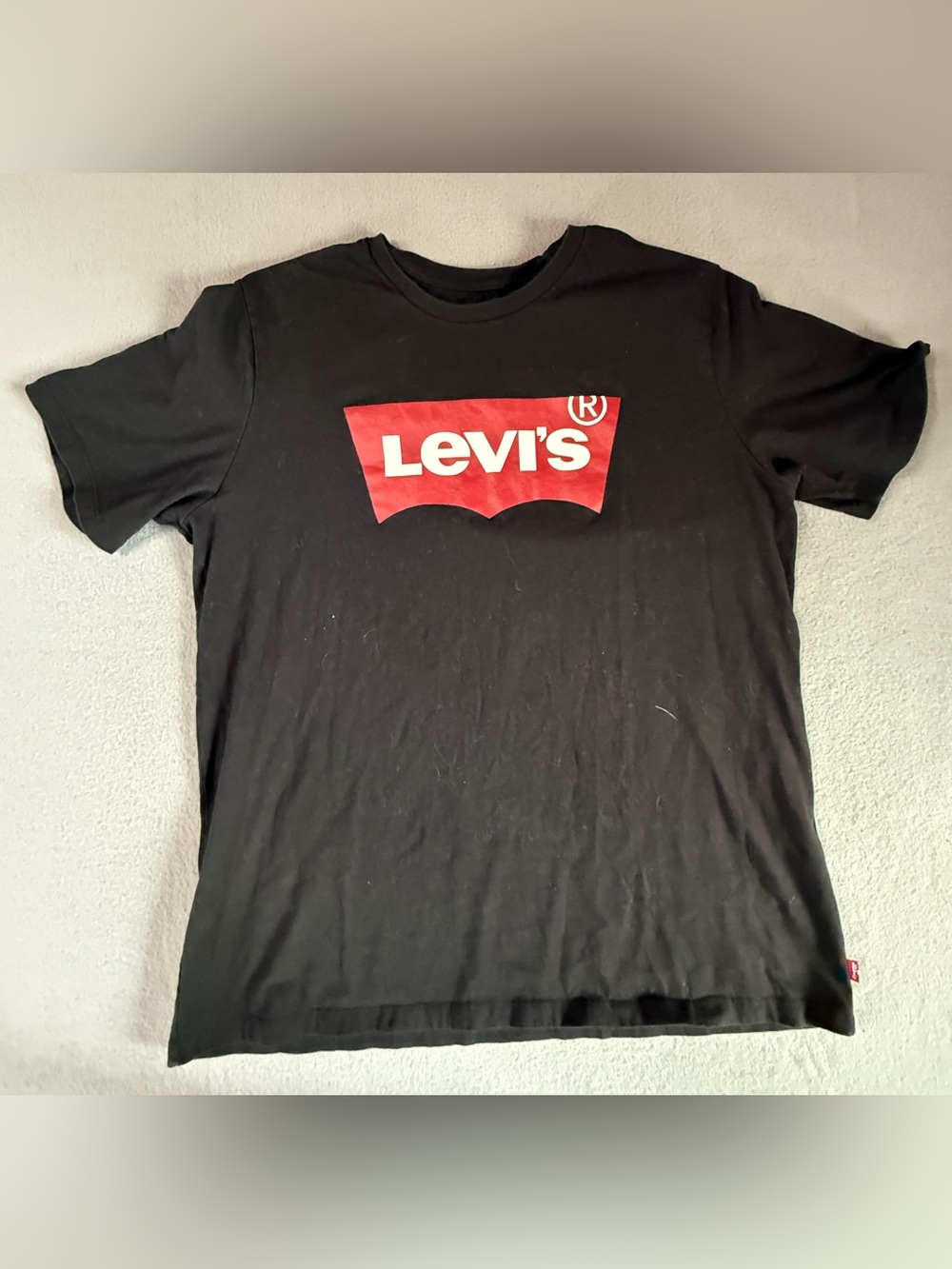Levi's Black Short Sleeve Tee with Red Logo